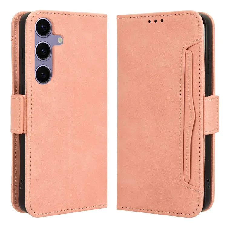 For Samsung Galaxy S24 Leather Phone Case Stand Multiple Card Slots