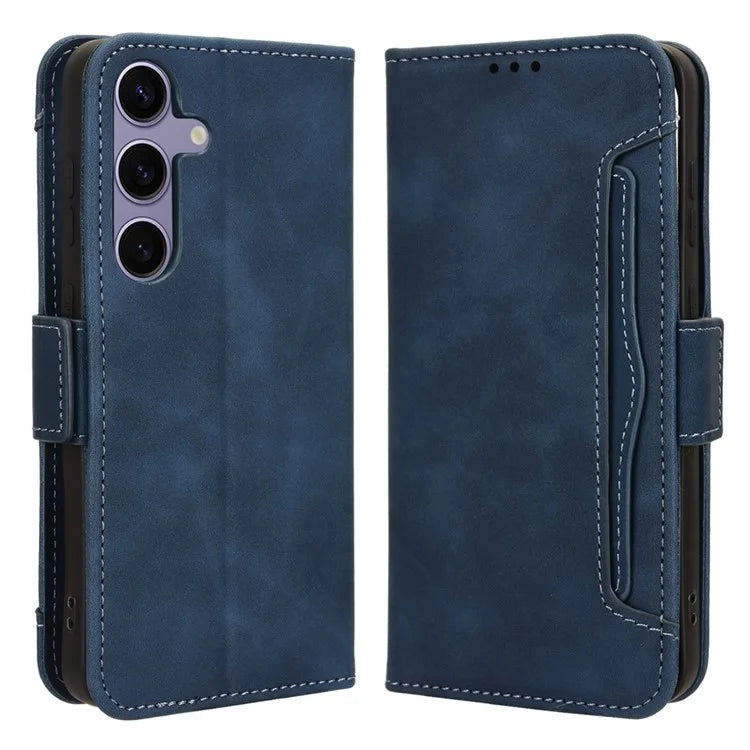 For Samsung Galaxy S24 Leather Phone Case Stand Multiple Card Slots