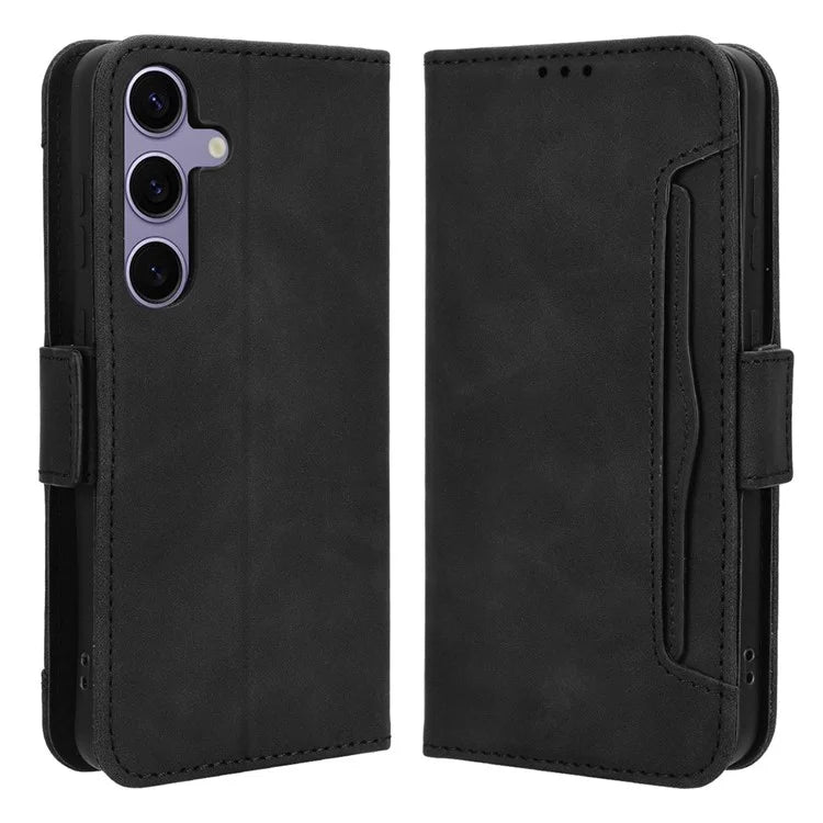 For Samsung Galaxy S24 Leather Phone Case Stand Multiple Card Slots