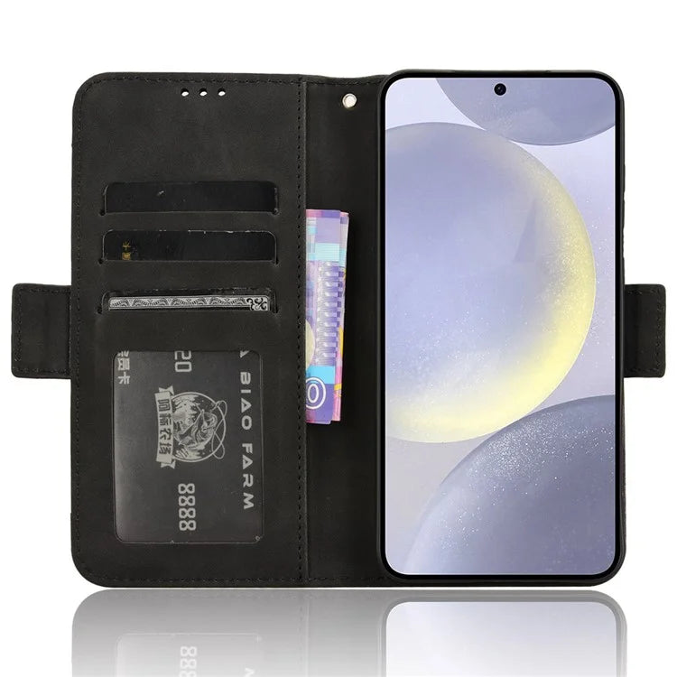 For Samsung Galaxy S24 Leather Phone Case Stand Multiple Card Slots