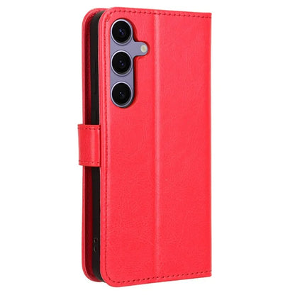 For Samsung Galaxy S24 Leather Case Phone Wallet Crazy Horse Pattern