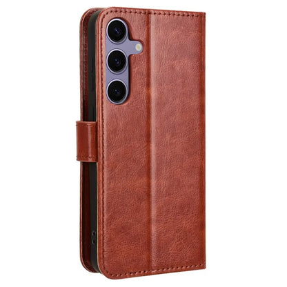 For Samsung Galaxy S24 Leather Case Phone Wallet Crazy Horse Pattern