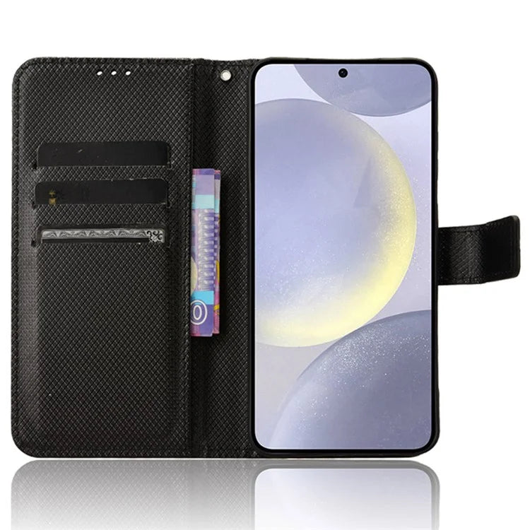 For Samsung Galaxy S24 Diamond Texture Leather Case Phone Wallet Stand