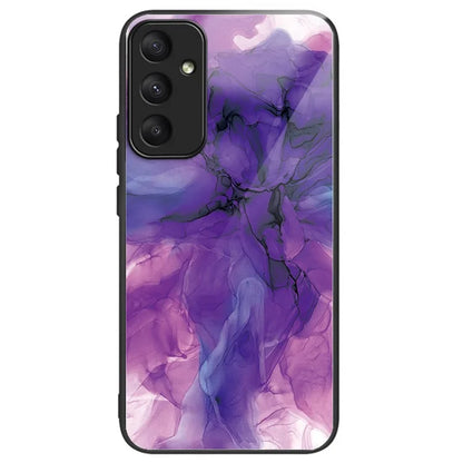 For Samsung Galaxy A35 5G Tempered Glass Back Phone Case Marble Pattern Printing