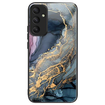 For Samsung Galaxy A35 5G Tempered Glass Back Phone Case Marble Pattern Printing