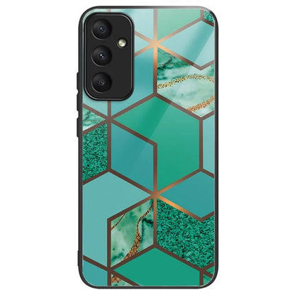 For Samsung Galaxy A35 5G Tempered Glass Back Phone Case Marble Pattern Printing