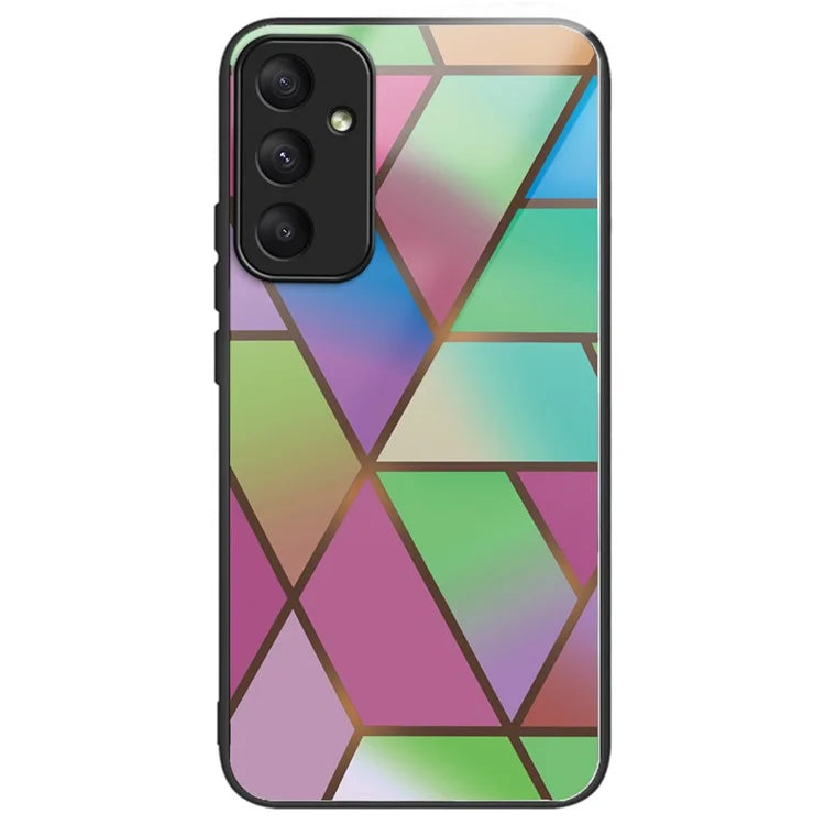 For Samsung Galaxy A35 5G Tempered Glass Back Phone Case Marble Pattern Printing