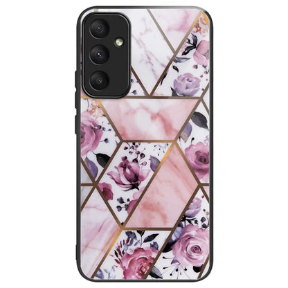 For Samsung Galaxy A35 5G Tempered Glass Back Phone Case Marble Pattern Printing