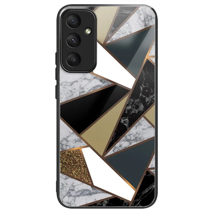 For Samsung Galaxy A35 5G Tempered Glass Back Phone Case Marble Pattern Printing