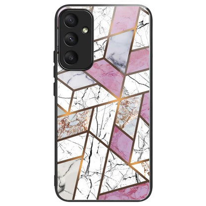 For Samsung Galaxy A35 5G Tempered Glass Back Phone Case Marble Pattern Printing