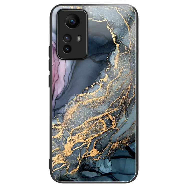 For Xiaomi Redmi Note 12S 4G Phone Case TPU Frame Tempered Glass+PC Back Cover