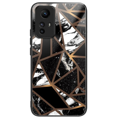 For Xiaomi Redmi Note 12S 4G Phone Case TPU Frame Tempered Glass+PC Back Cover