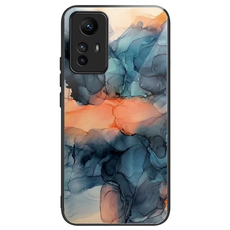 For Xiaomi Redmi Note 12S 4G Phone Case TPU Frame Tempered Glass+PC Back Cover