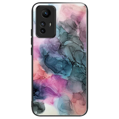 For Xiaomi Redmi Note 12S 4G Phone Case TPU Frame Tempered Glass+PC Back Cover