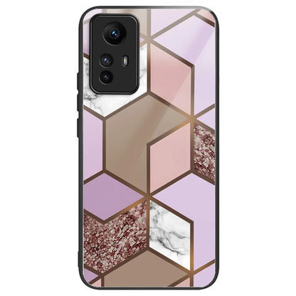 For Xiaomi Redmi Note 12S 4G Phone Case TPU Frame Tempered Glass+PC Back Cover