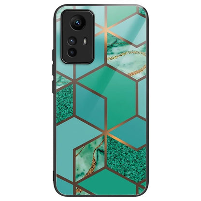 For Xiaomi Redmi Note 12S 4G Phone Case TPU Frame Tempered Glass+PC Back Cover