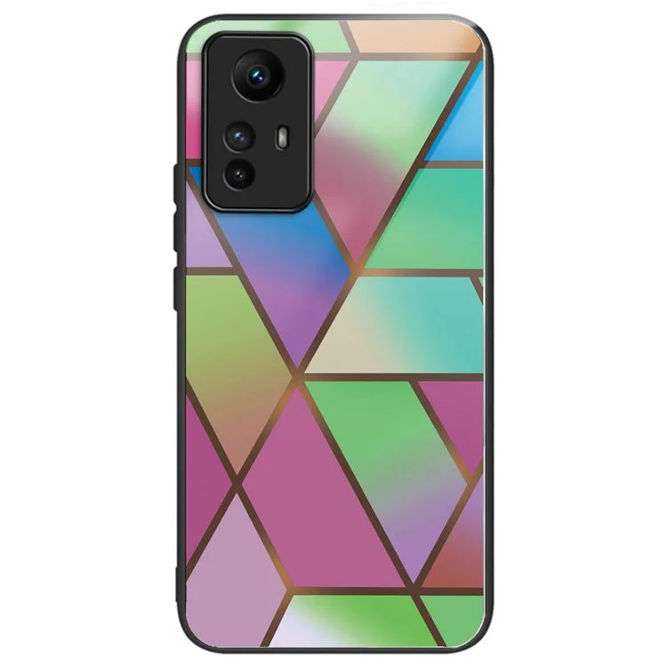 For Xiaomi Redmi Note 12S 4G Phone Case TPU Frame Tempered Glass+PC Back Cover