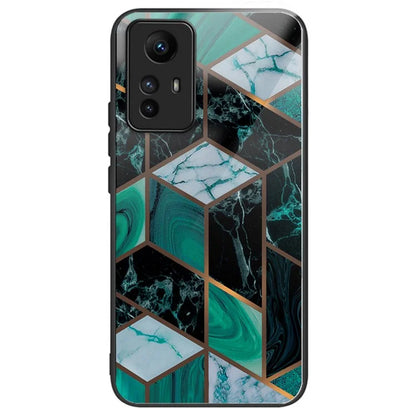 For Xiaomi Redmi Note 12S 4G Phone Case TPU Frame Tempered Glass+PC Back Cover