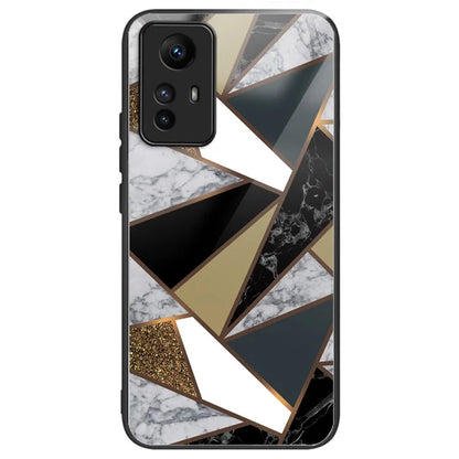 For Xiaomi Redmi Note 12S 4G Phone Case TPU Frame Tempered Glass+PC Back Cover