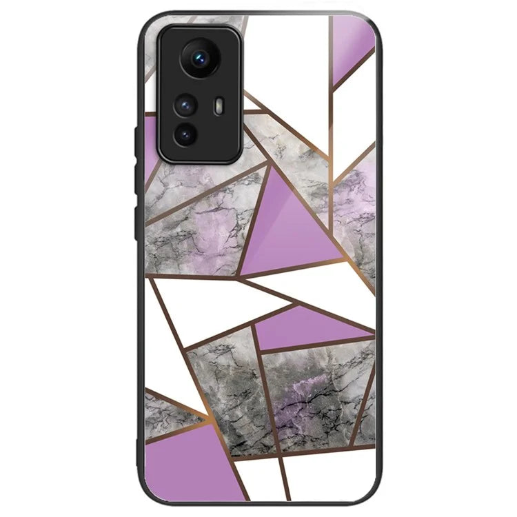 For Xiaomi Redmi Note 12S 4G Phone Case TPU Frame Tempered Glass+PC Back Cover