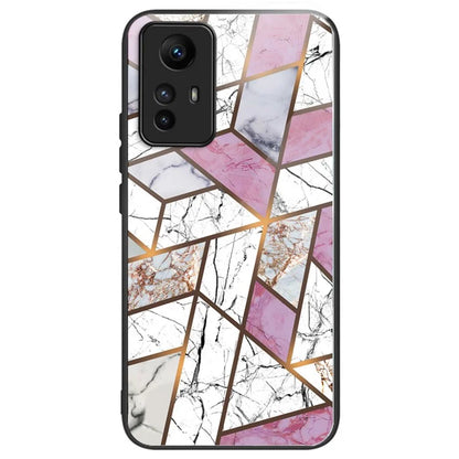 For Xiaomi Redmi Note 12S 4G Phone Case TPU Frame Tempered Glass+PC Back Cover