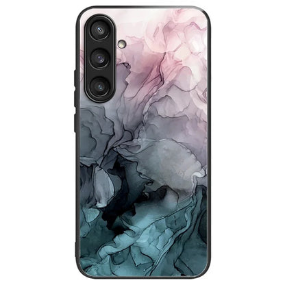 For Samsung Galaxy S24 Case Marble Pattern Tempered Glass+PC+TPU Phone Cover