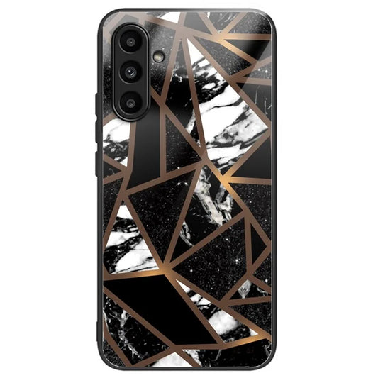 For Samsung Galaxy A14 4G / 5G Case Tempered Glass Phone Cover Marble Pattern Design