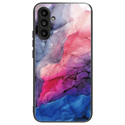 For Samsung Galaxy A54 5G Case Abstract Marble Pattern Design Tempered Glass Phone Cover
