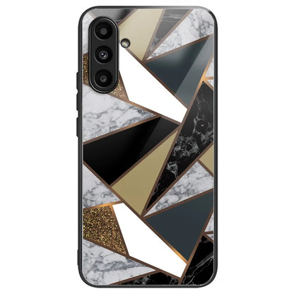 For Samsung Galaxy A54 5G Case Abstract Marble Pattern Design Tempered Glass Phone Cover