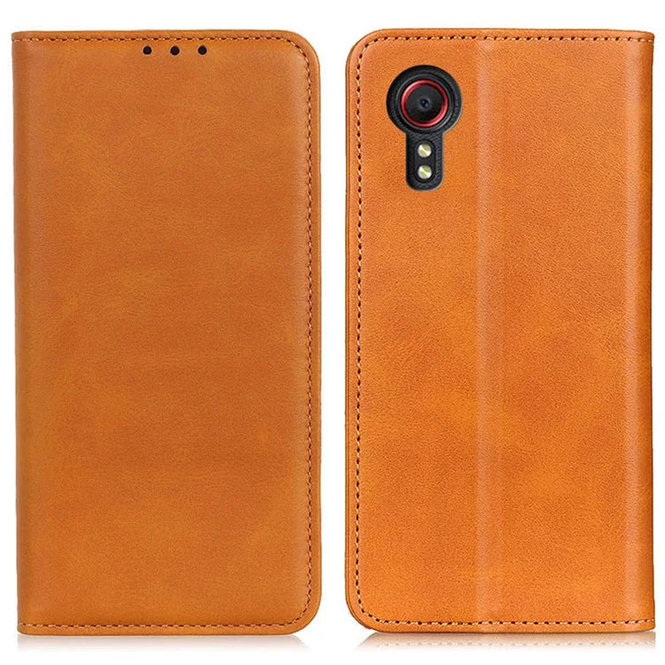 For Samsung Galaxy Xcover 7 Split Leather Case Wallet Phone Cover Magnetic Closing