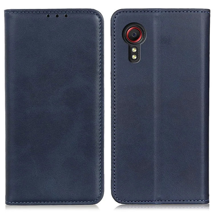 For Samsung Galaxy Xcover 7 Split Leather Case Wallet Phone Cover Magnetic Closing