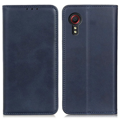 For Samsung Galaxy Xcover 7 Split Leather Case Wallet Phone Cover Magnetic Closing