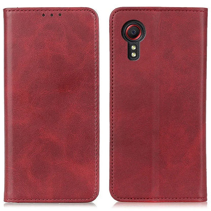 For Samsung Galaxy Xcover 7 Split Leather Case Wallet Phone Cover Magnetic Closing