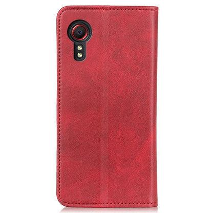 For Samsung Galaxy Xcover 7 Split Leather Case Wallet Phone Cover Magnetic Closing