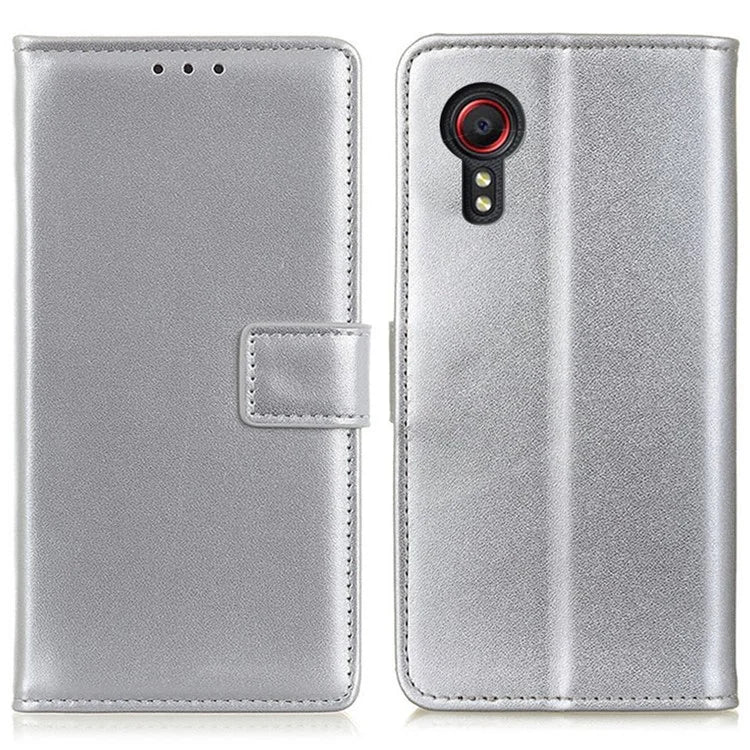 For Samsung Galaxy Xcover 7 Leather Phone Case with Wallet Stand Magnetic Clasp