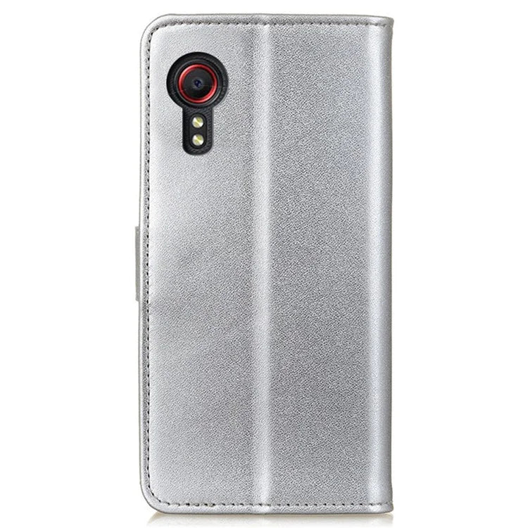 For Samsung Galaxy Xcover 7 Leather Phone Case with Wallet Stand Magnetic Clasp