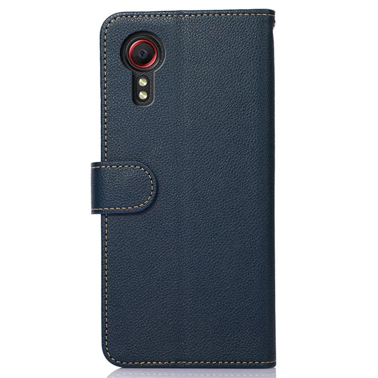 KHAZNEH For Samsung Galaxy Xcover 7 Leather Phone Case RFID Blocking Wallet