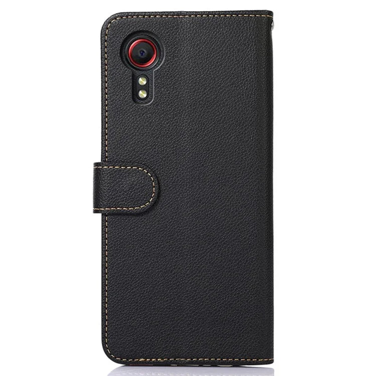 KHAZNEH For Samsung Galaxy Xcover 7 Leather Phone Case RFID Blocking Wallet