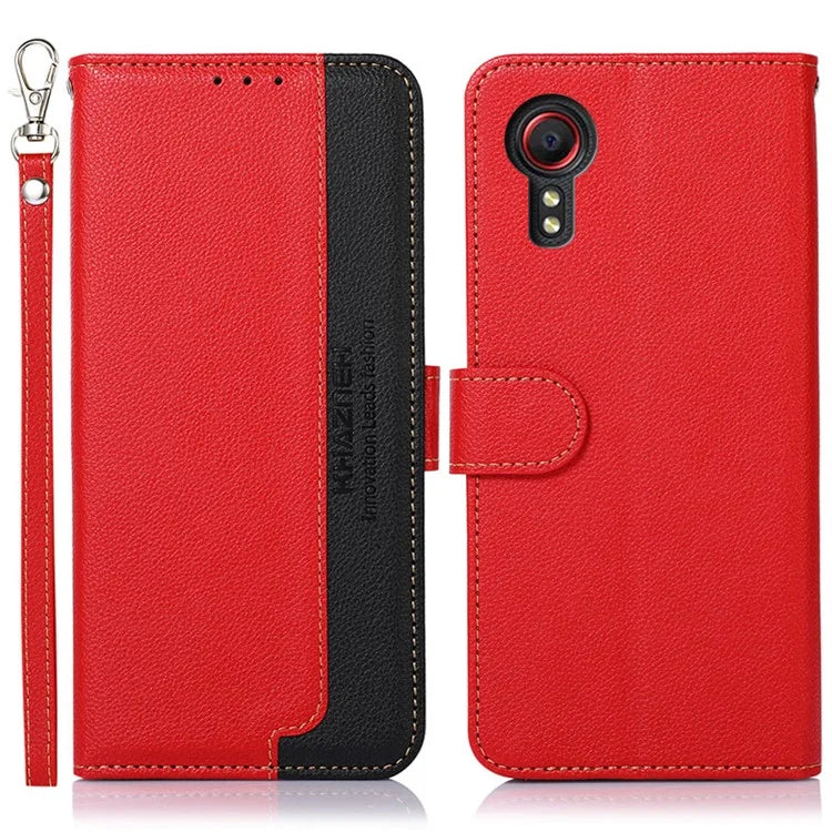 KHAZNEH For Samsung Galaxy Xcover 7 Leather Phone Case RFID Blocking Wallet