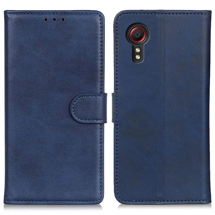 For Samsung Galaxy Xcover 7 Cowhide Texture Leather Case with Wallet Stand