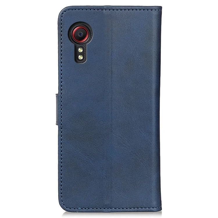For Samsung Galaxy Xcover 7 Cowhide Texture Leather Case with Wallet Stand
