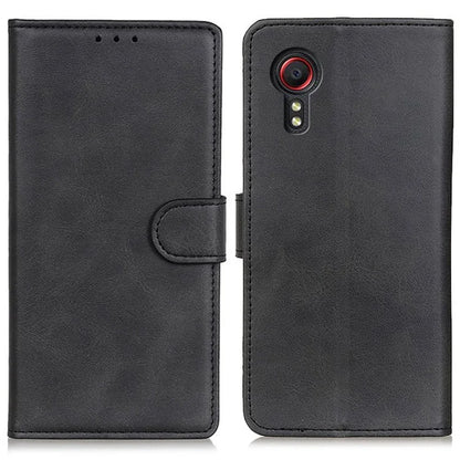 For Samsung Galaxy Xcover 7 Cowhide Texture Leather Case with Wallet Stand