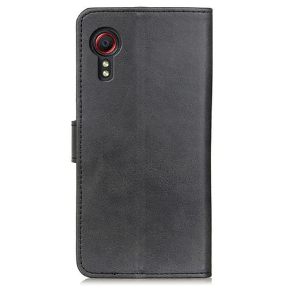 For Samsung Galaxy Xcover 7 Cowhide Texture Leather Case with Wallet Stand