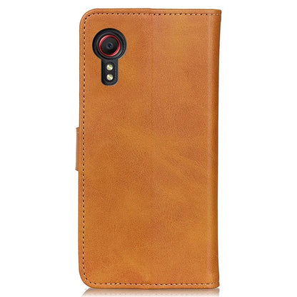 For Samsung Galaxy Xcover 7 Cowhide Texture Leather Case with Wallet Stand