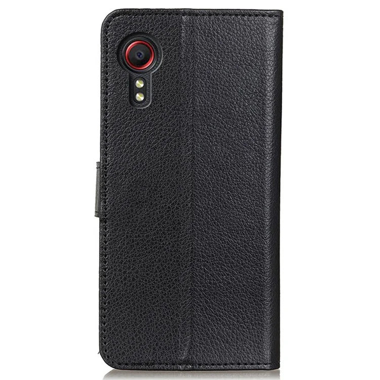 For Samsung Galaxy Xcover 7 Leather Case Classic Lychee Texture Phone Wallet Cover