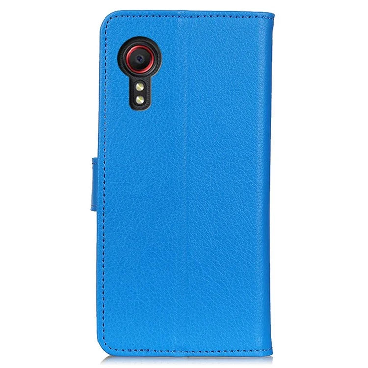 For Samsung Galaxy Xcover 7 Leather Case Classic Lychee Texture Phone Wallet Cover