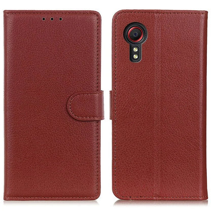 For Samsung Galaxy Xcover 7 Leather Case Classic Lychee Texture Phone Wallet Cover