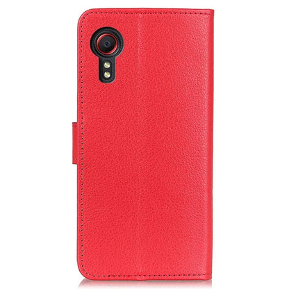 For Samsung Galaxy Xcover 7 Leather Case Classic Lychee Texture Phone Wallet Cover