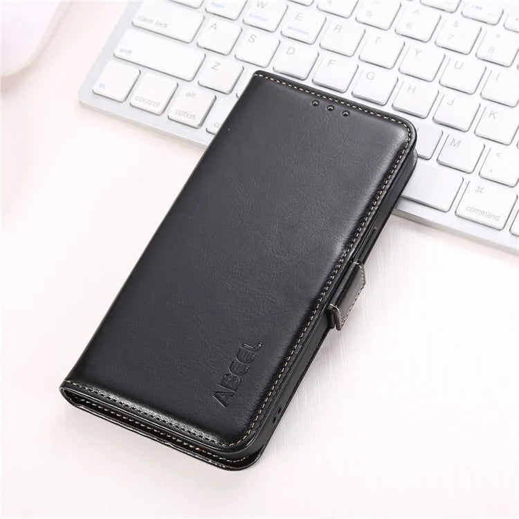 ABEEL For Xiaomi Redmi Note 13R Pro 5G Leather Case Wallet Cover Crazy Horse Texture