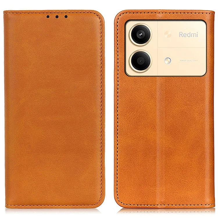 For Xiaomi Redmi Note 13R Pro 5G Split Leather Case Wallet Magnetic Closing Cover